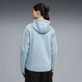 Puma Sweatjacke "EvoStripe Kapuzenjacke Damen", Damen, Gr. M, seafoam blau, Obermaterial: 77% Baumwolle, 23% Polyester. Taschenfutter: 100% Baumwolle. Einsatz: 81% Baumwolle, 19% Polyester, Sweatjacken Sweatjacke