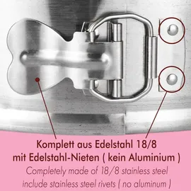 Immer Springform Edelstahl Backform Kuchenform unbeschichtet PFAS-frei 25 cm