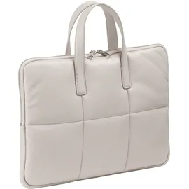 Dudu Togean Laptoptasche Leder 36 cm weiss