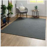 Steffensmeier Handweb Teppich Kelim Delhi | 100% Schurwolle in der Nutzschicht, Grau, handgewebt, Größe: 140x200 cm Wohnzimmer und Schlafzimmer