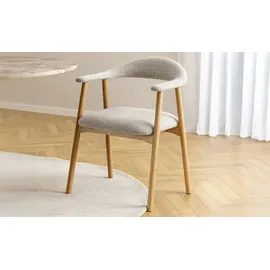Möbel Kraft Addi Esszimmerstuhl Mit Armlehnen Bouclé Beige