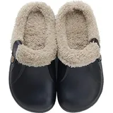 otoepazm Damen Clogs Gefüttert Herren Winter Warme Pantoffeln Plüsch Pantoletten rutschfeste Outdoor Winterschuhe Gartenschuhe -