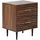 Beliani Nachttisch, Braun, Holzwerkstoff, 2 Schubladen, 48x60x40 cm, Wohnzimmer, Wohnzimmertische, Beistelltische
