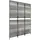 vidaXL Paravent 3-tlg. Grau Poly Rattan