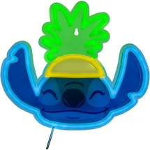 Paladone Lilo & Stitch Ananas LED-Neon-Wandleuchte, offiziell lizenzierte Disney-Lampe mit Netzkabel für Zuhause, Schlafzimmer, Wohnzimmer, Geschenk für Filmfans