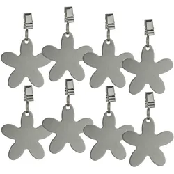 Tischdeckenbeschwerer BLUME - Tischtuchklammer - Edelstahl - 8er Set