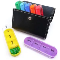 Joyivike Tablettenbox 7 Tage Morgens Mittags Abends, Wochendosierer Tabletten Medikamentenbox, Wöchentlicher Reise Pillendosierer - 4 Mal Täglich, Mit Reisetasche, Handlicher