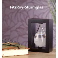 Carlo Milano Modernes FitzRoy-Sturmglas in Tropfenform, 14cm