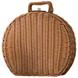 Handgewebter Picknickkorb Aufbewahrungsbox mit Griffen Simulation Weide Handtasche Koffer Vintage Lebensmittelbox Weidenkoffer Klein