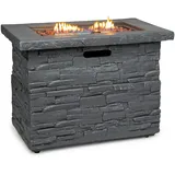 Blumfeldt Anafi Gas-Feuerstelle, Heizstrahler Gas mit 40.000BTU/13kW, Abdeckung, Edelstahlbrenner, Heizstrahler & Feuerstellen,