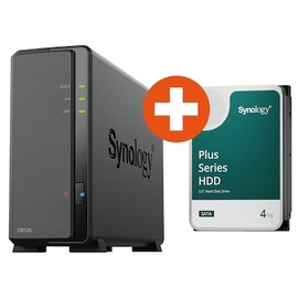 Synology DS124 NAS System 1-Bay inkl. TB Synology HDD