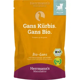 Herrmann's Manufaktur Herrmann's Bio-Gans 1stes Jahr Kitten Katzennassfutter 20 x 100 Gramm