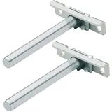 Gedotec Tablarträger Regal-Halterung verstellbar | 2 Stück Regalhalterung unsichtbar mit Tragkraft 180 kg | HEAVY FIX | Regal-Bodenträger aus Stahl - Regalträger | Fachboden-Träger für Wand-Montage