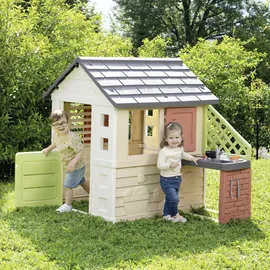 Smoby Spielhaus Smoby Life Natur mit Küche Kunststoff