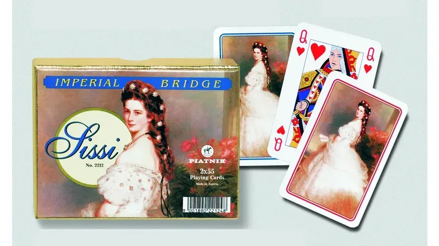 Piatnik Sissi Imperial Bridge Spielkarten mit Deckblatt von Kaiserin Sissi 2212