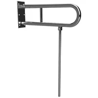Brillantbad BELP Stützklappgriff in U-Form mit Standfuß Edelstahl poliert 100x800x616 mm, 120 kg Traglast für Bad & WC >> zum Bohren