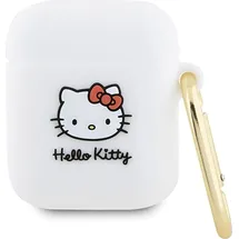 HELLO KITTY Hka23dkhsh AirPods 1/2 Hülle, Weiß/weiß, Silikon, 3d-katzenkopf