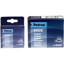 Petrus Heftklammern 530/8 mehrfarbig 1200 St.