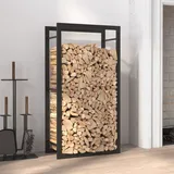 vidaXL Kaminholzregal 50 x 28 x 94 cm mattschwarz
