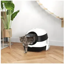 PawHut Katzentoilette mit Deckel 52x41x38 cm