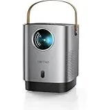 Mini Beamer 【4D/4P Trapezkorrektur/Elektrischer Fokus/Staubdichter】 Smart Projector 1080P Full HD mit 20000 Lumens, TOPTRO Beamer Klein WiFi6 Bluetooth5.2 50% Zoom für TV Stick/Smartphone/HDMI/USB