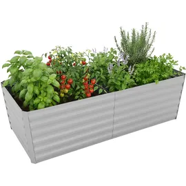 Relaxdays Hochbeet 100 x 57 x 100 cm Grau