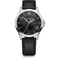 Victorinox Herren-Uhr Alliance, Herren-Armbanduhr, analog, Quarz, Wasserdicht bis 100 m, Gehäuse-Ø 40 mm, Armband 21 mm, 57 g, Schwarz