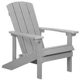 Beliani Gartenstuhl Grau 88x75x88