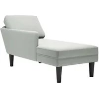 vidaXL Chaiselongue Loungesessel hellgrau