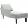 vidaXL Chaiselongue Loungesessel hellgrau