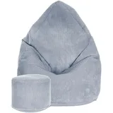 DreamRoots Sitzsack, Blau, Hellblau, 70x105x70 cm, Oeko-Tex® Standard 100, Wohnzimmer, Hocker, Sitzsäcke, XXL Sitzsäcke