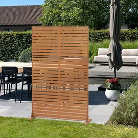 casa.pro Trennwand 180 x 120 cm Braun Cortenstahl