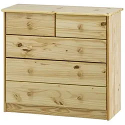 Möbilia Kommode, Massivholz, Natur - beige