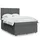 vidaXL Boxspringbett mit Matratze Dunkelgrau 140x200 cm Stoff
