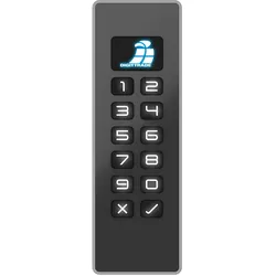KOBRA USB-C Stick 256GB verschlüsselt, mit Hardware Verschlüsselung und PIN-Eingabe über Tastatur des Speicherstick, stabiles Gussgehäuse, FIPS 197