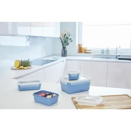 Emsa Clip & Close rechteckig blau 0,2/0,55/0,8/2,2 l 4-teiliges Set