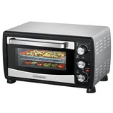 Mini Backofen 15 Liter | Pizzaofen | Minibackofen | 60 min Timer | 100°-230°C | 1200 Watt | Backofen | Krümelblech | Mini Oven | Camping Ofen | Kleiner Backofen | Energiesparend