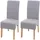 Mendler 2er-Set Esszimmerstuhl Latina, Küchenstuhl Stuhl, Stoff/Textil FSC®-zertifiziert ~ hellgrau, helle Beine