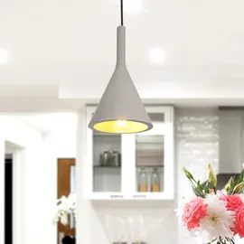 Paco Home CLOUCH 1-flg. E27 21,5 cm rund grau Beton
