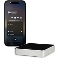 Eve Play (Apple Home) – Audiostreaming Adapter für AirPlay, Automatischer Latenzausgleich, Leistungsstarker Digital-Analog-Wandler, DREI Audioausgänge, Ethernet und WiFi