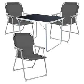 Mojawo Camping Set 4-tlg Grau
