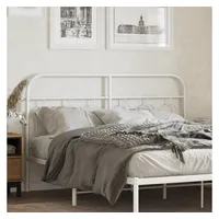 VidaXL Kopfteil Metall Weiß 137 cm