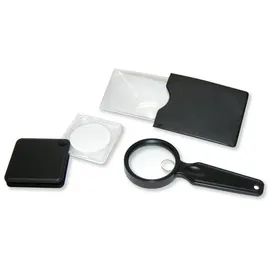 Carson Optical Carson-Optical Lupe VP-01 Value-Pak, Set, 2,5x / 3x / 6x Vergrößerung, Lese- & Einschlaglupe