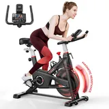 Advamsoler Heimtrainer Fahrrad mit Magnetischem Widerstand, Ergometer Hometrainer Fahrrad mit LCD-Monitor,Tablet-Halter Indoor Spinning Bike für Cardio-Training, 160 kg Belastbar