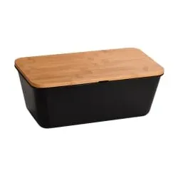 Kesper Brotkasten aus Kunststoff, schwarz 58498 , 1 Brotkasten