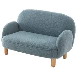 58 aufm Kessel Kindersofa Keila onesize Bouclé Stoff blau