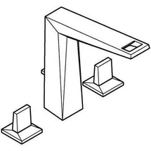 Grohe Allure Brilliant 3-Loch-Waschtischbatterie Hard Graphite