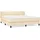 vidaXL Boxspringbett mit Matratze Creme 180x200 cm Stoff