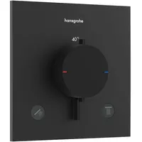 Hansgrohe LivaFine Unterputz-Duscharmatur mit Thermostat für 2 Verbraucher schwarz matt 15622670