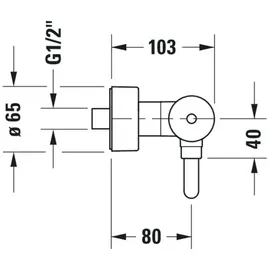 Duravit C.1 AP, Wandmontage, chrom